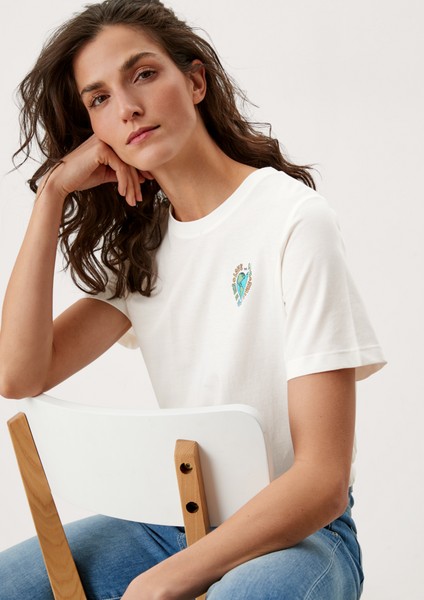 Femmes Shirts & tops | T-shirt en jersey orné d'une inscription - EW61957