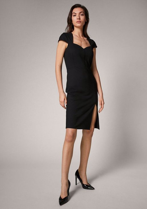 Jersey dress with a heart neckline from comma