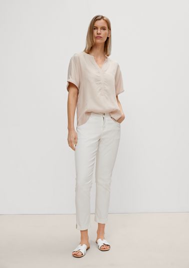 Regular: 7/8-length trousers with zip detail from comma
