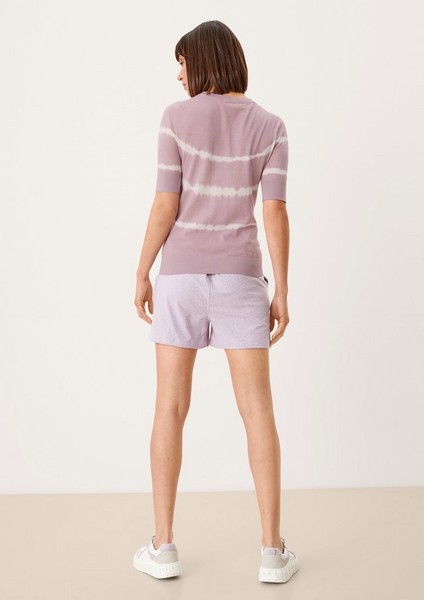 Damen Pullover & Sweatshirts | Kurzarmpullover mit Batik-Print - DC65420