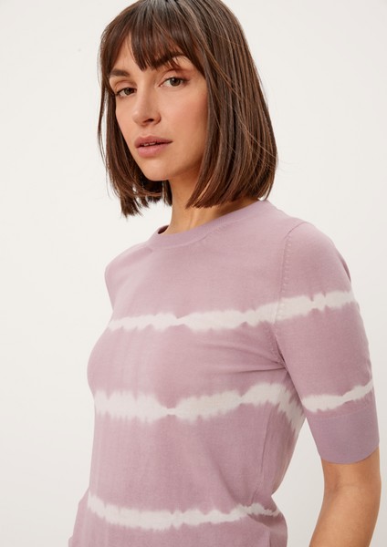 Damen Pullover & Sweatshirts | Kurzarmpullover mit Batik-Print - DC65420