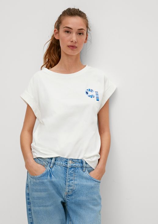 T-shirt en jersey orné d’une broderie de Comma