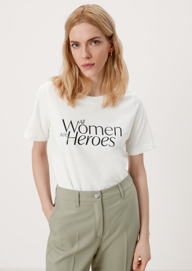 Damen Shirts & Tops | T-Shirt mit Statementprint - EU48049