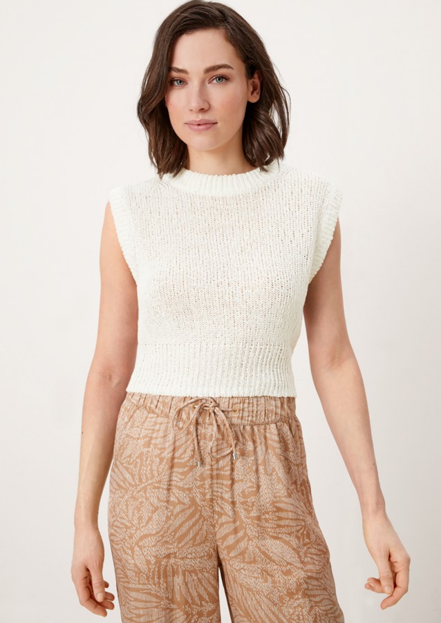 Women Tops | Knit cotton top - ZM16823