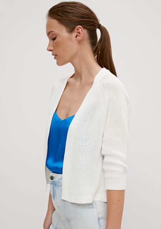 Cardigan with a textured pattern from comma