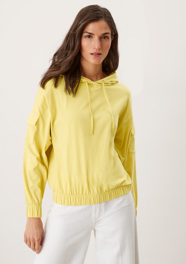 Damen Shirts & Tops | Kapuzenshirt mit Ärmeltaschen - IR71803