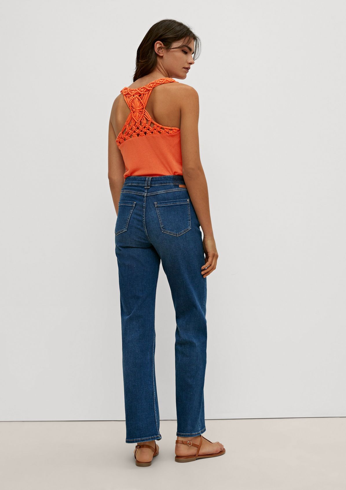 Top with a braided racer back from comma