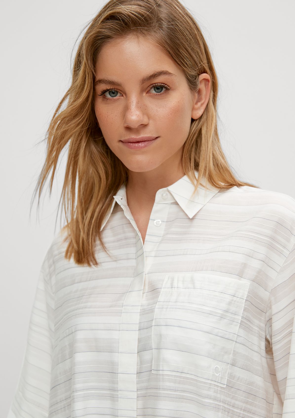 Shirt blouse with stripes from comma