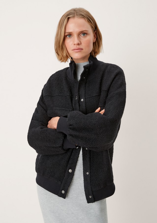 Damen Jacken | Wollmix-Jacke mit Rippdetails - RE30093