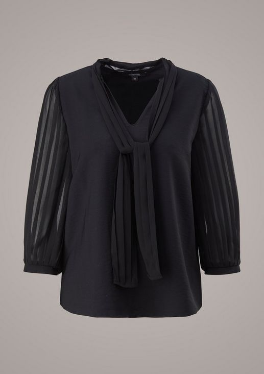 Blouse with pleated sleeves from comma