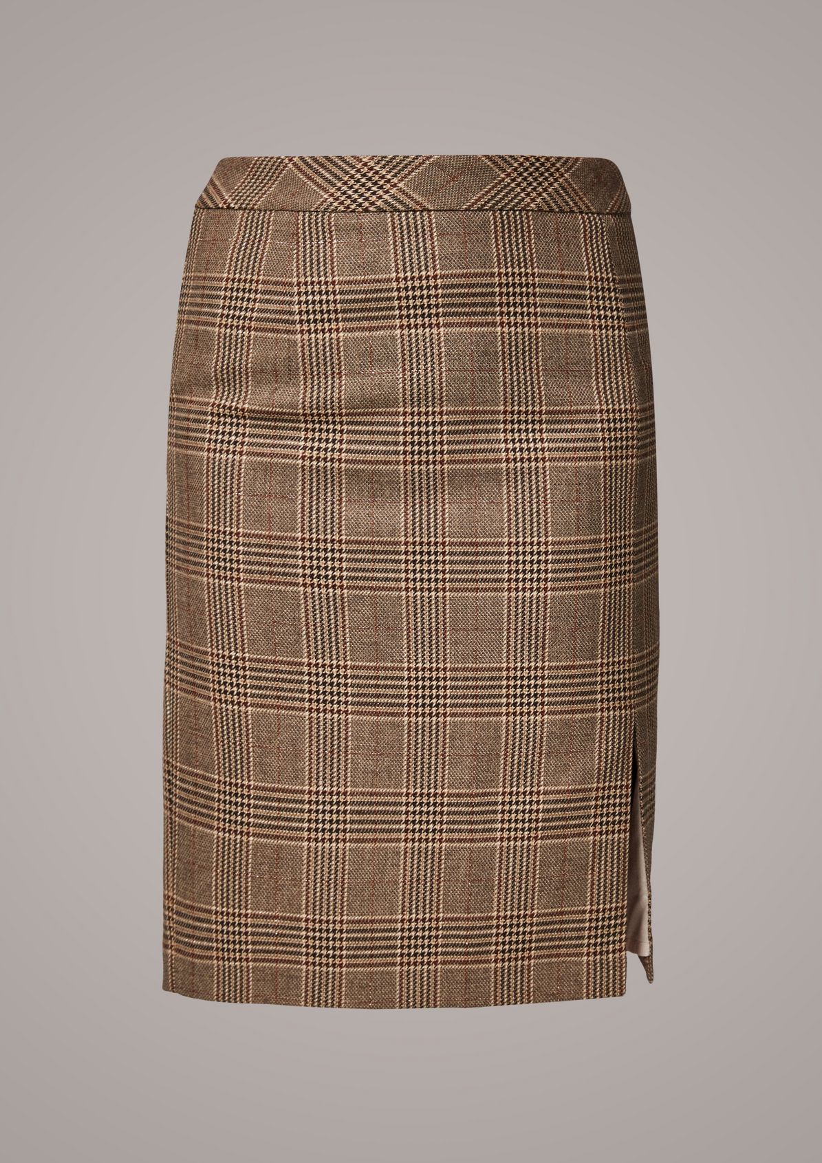 Patterned skirt with a slit from comma