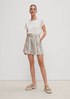 Blended linen shorts with a belt from comma