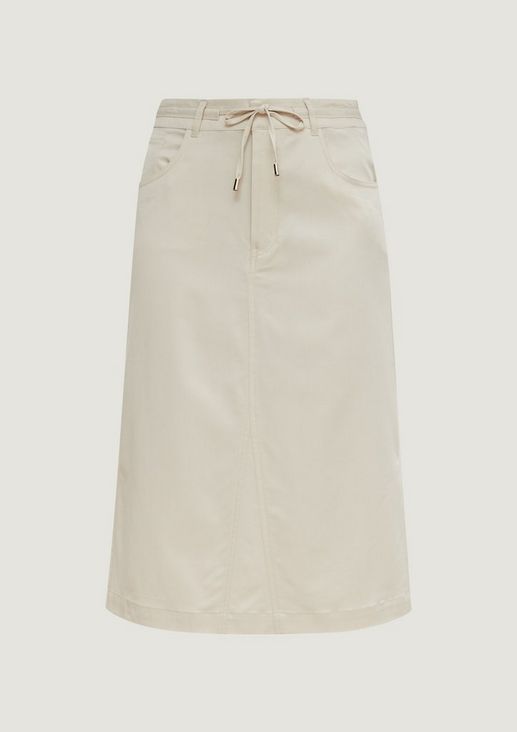 Midi skirt with a drawstring from comma