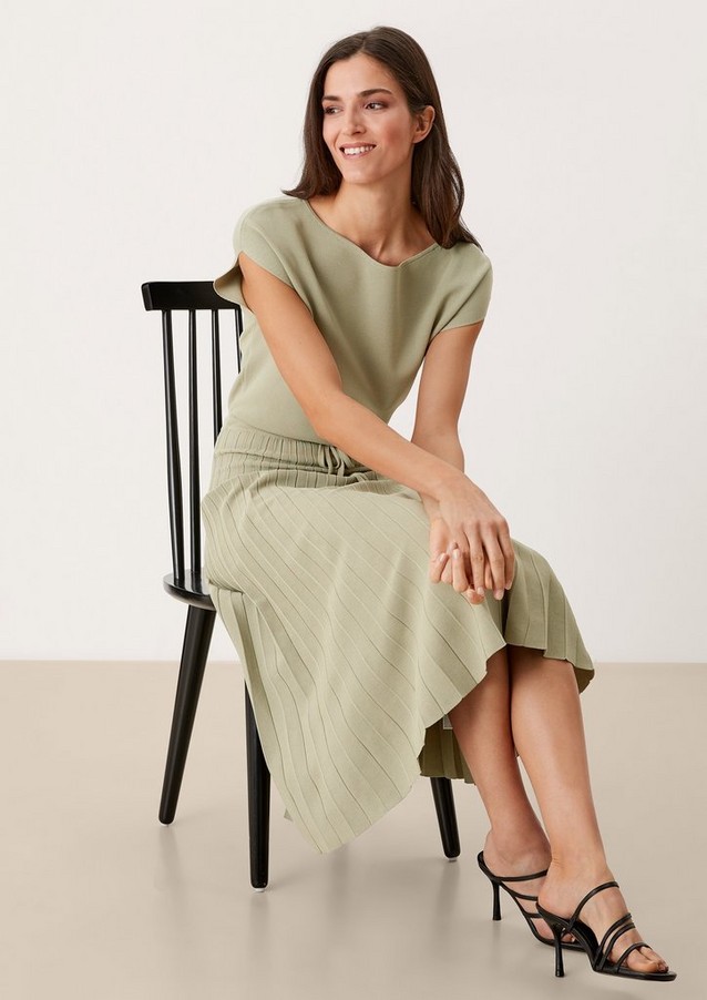 Women Dresses | Knitted dress with plissé pleats - OA40043
