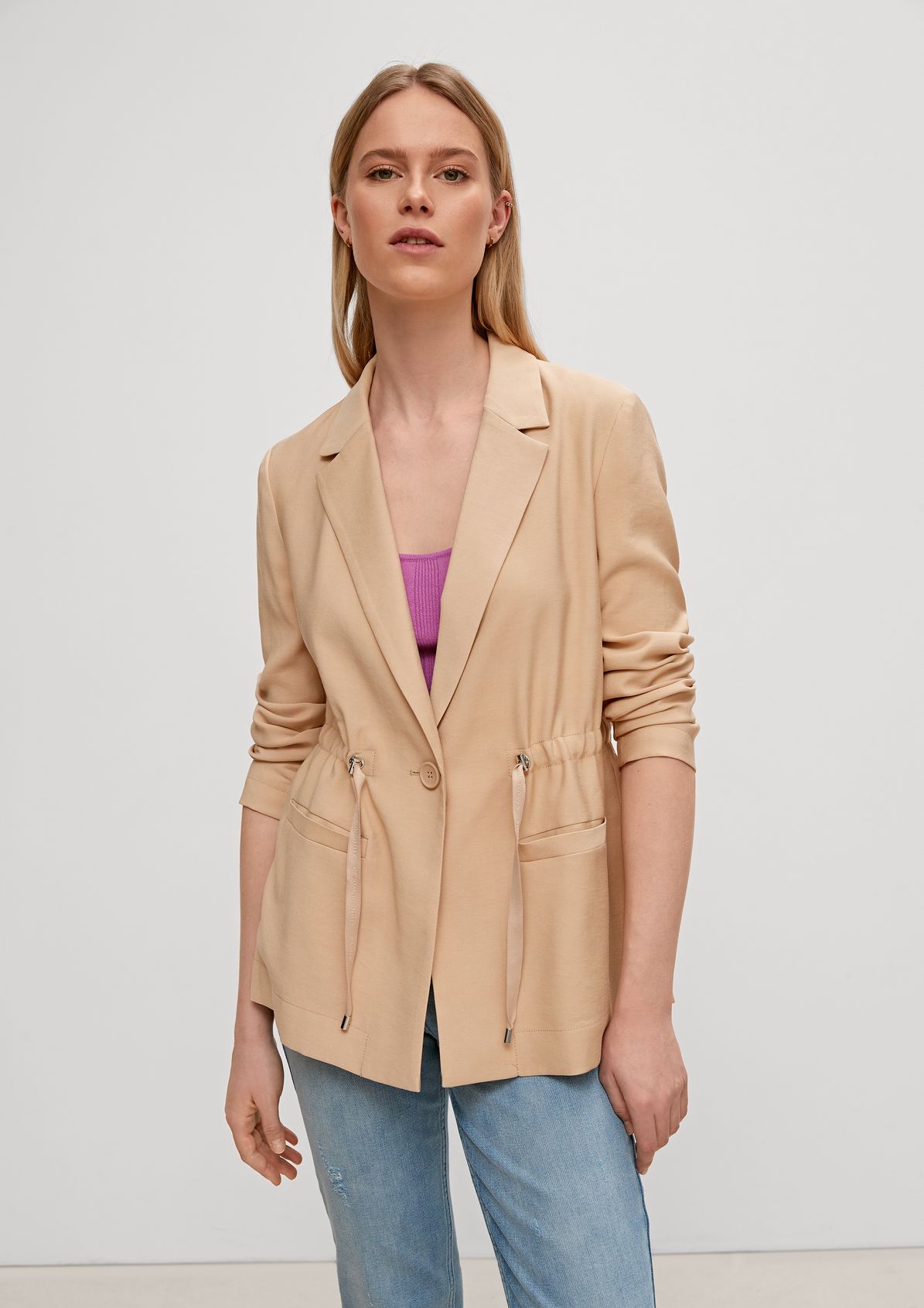 Blazer jacket with a drawstring from comma