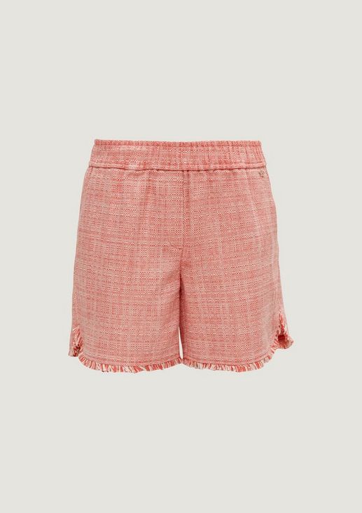 Regular fit: shorts with a frayed hem from comma