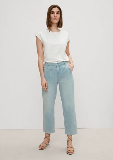 Regular fit: jeans with a saddle yoke from comma