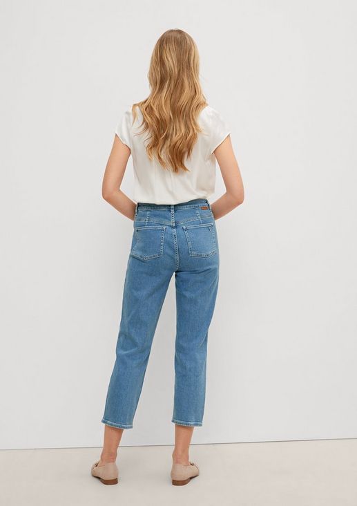 Regular fit: jeans with a saddle yoke from comma