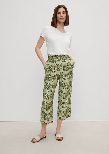 Regular fit: culottes with a floral pattern from comma
