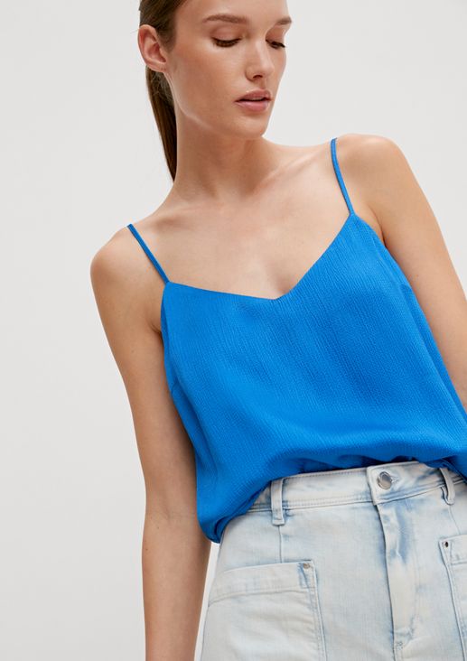 Textured top made of satin from comma