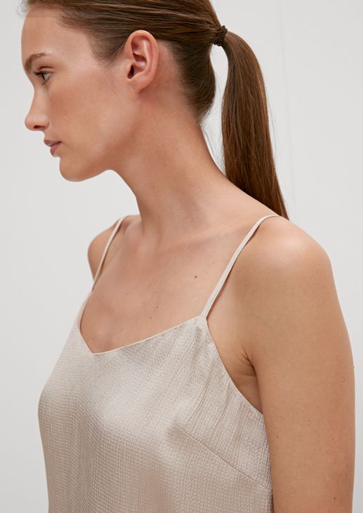 Textured top made of satin from comma
