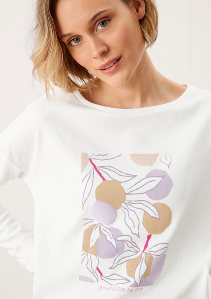 Damen Shirts & Tops | Langarmshirt mit Grafik-Print - PK00637
