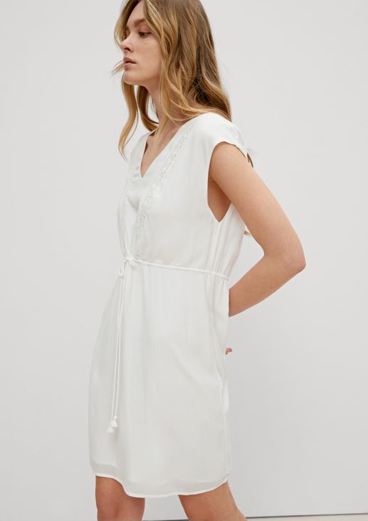 Crêpe dress with lace from comma