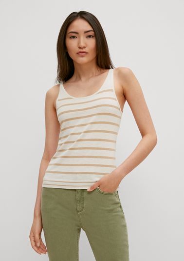 Fine knit top with a stripe pattern from comma