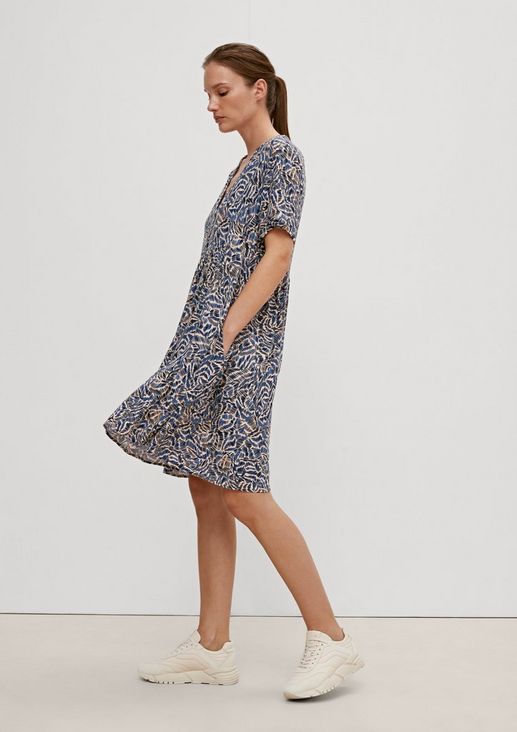 Dress with an all-over pattern from comma