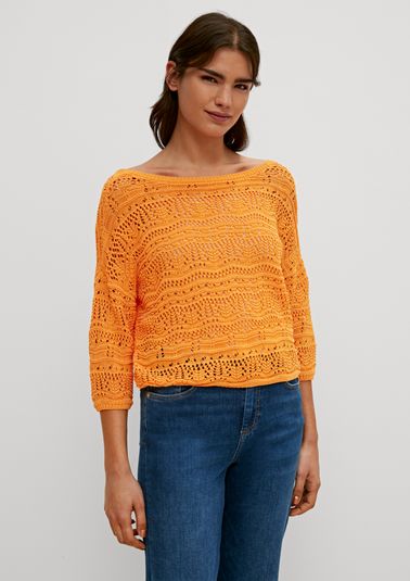 Crocheted lace jumper from comma
