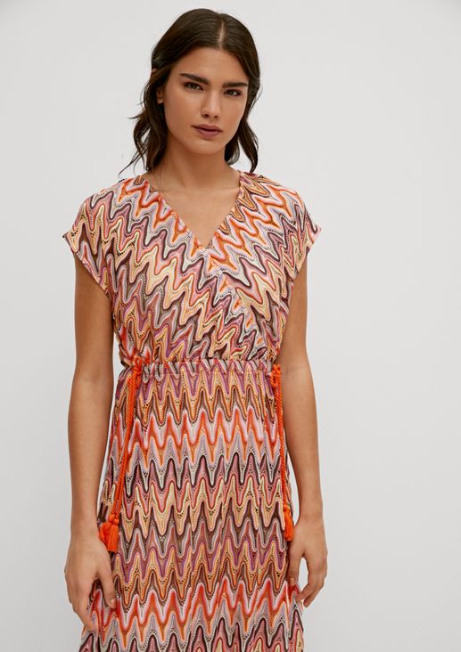 Maxi dress with an openwork pattern from comma