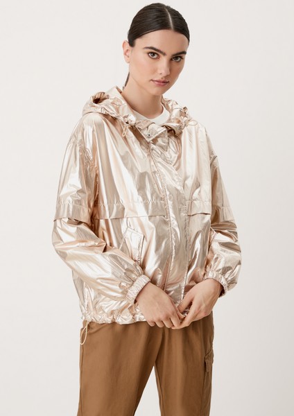 Women Jackets | Metallic jacket with a hood - MX60457