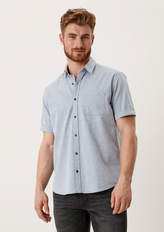 Hommes Chemises | Regular : chemise à manches courtes en lin mélangé - RC34463