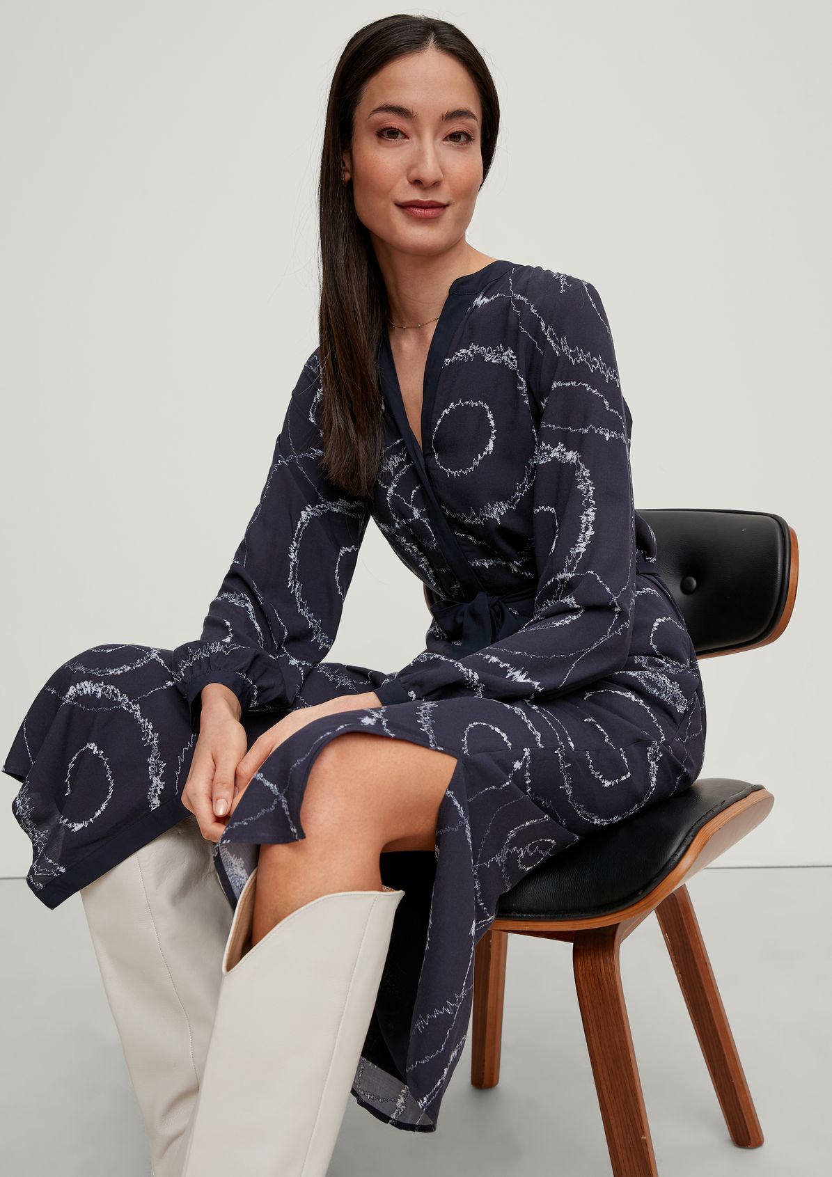 Tunic dress with an all-over print from comma