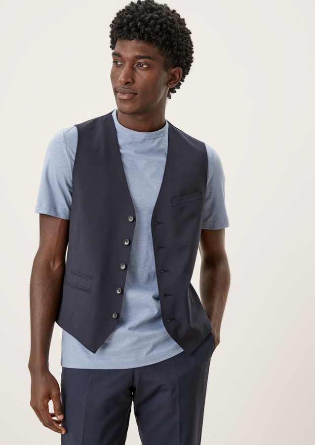 Men Tailored jackets & waistcoats | Elegant waistcoat with wool - XS28111