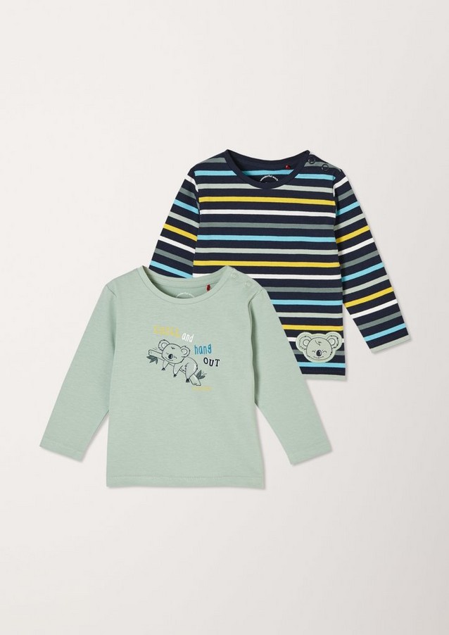 Junior Boys (sizes 50-92) | Double pack of long sleeve tops - TI55318