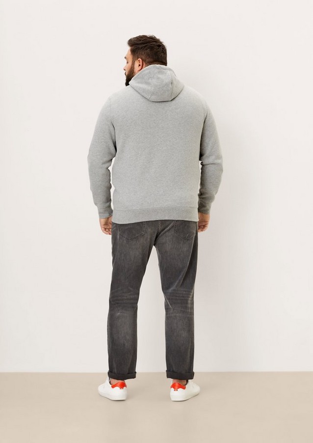 Men Big Sizes | Sweatshirt jacket with a hood - PF31078