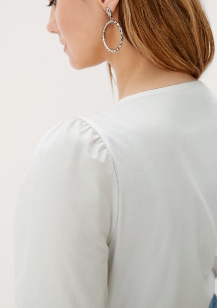 Femmes Shirts & tops | Haut façon blouse en mélange de tissus - VO30073