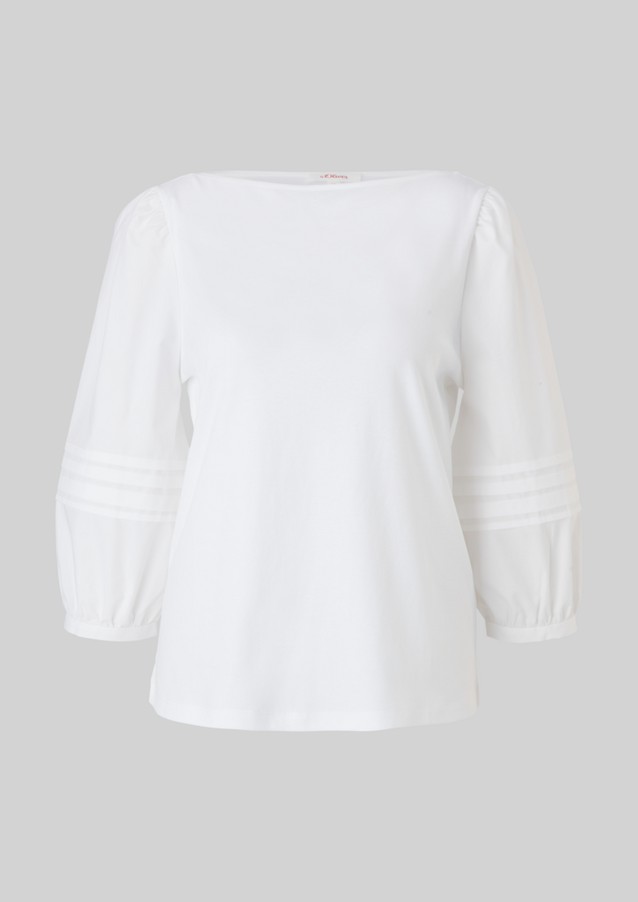 Femmes Shirts & tops | Haut façon blouse en mélange de tissus - VO30073