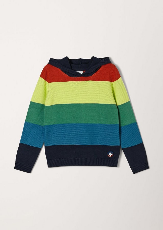 Junior Kids (sizes 92-140) | Knit jumper with colourful stripes - LM87480