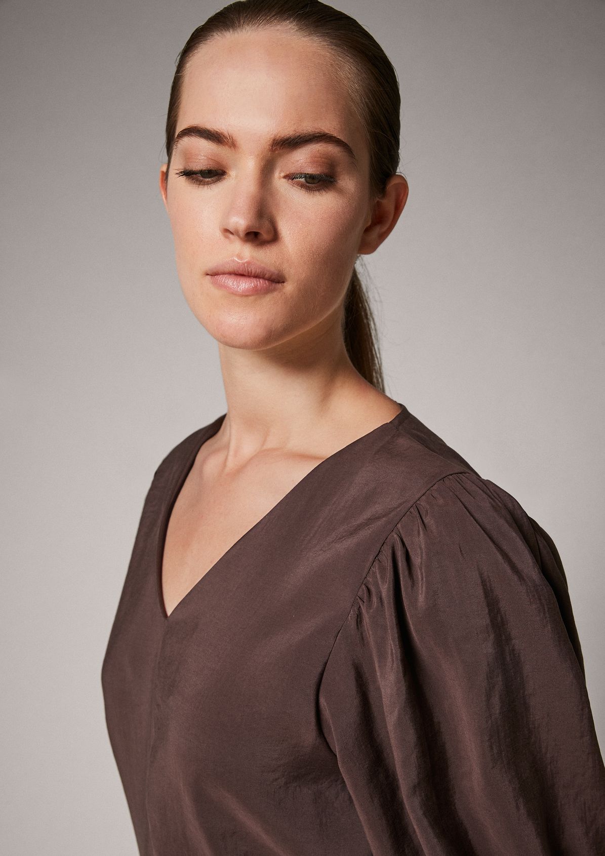 Modal blend blouse with gathers from comma