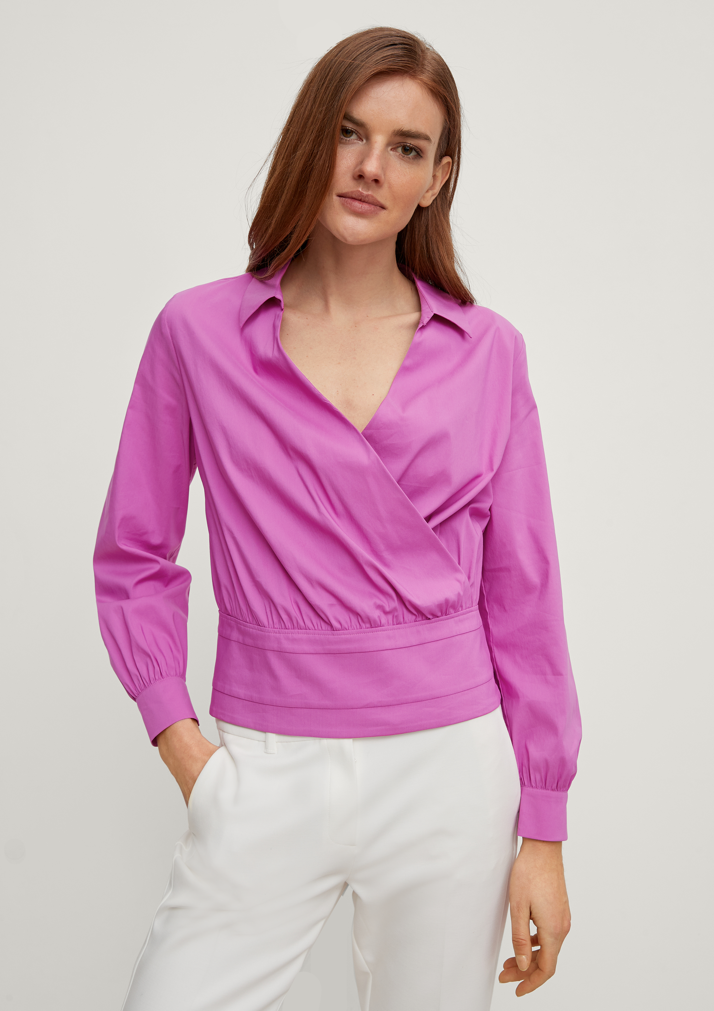 comma Blouse with a wrap effect