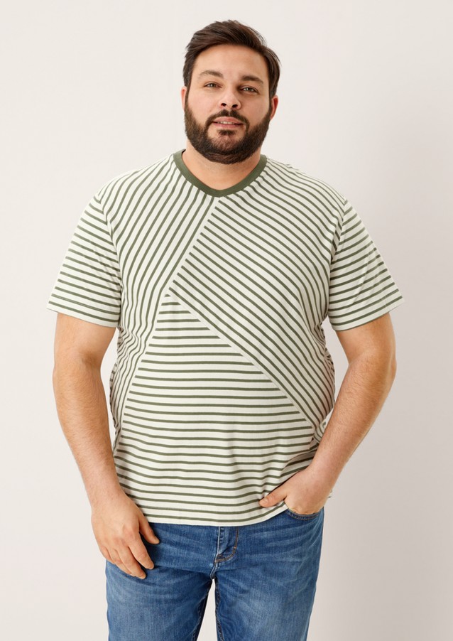 Men Big Sizes | T-shirt with stripes - EV90174