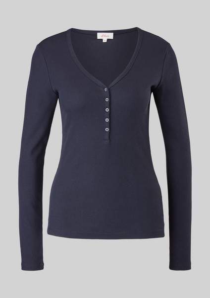 Damen Shirts & Tops | Longsleeve mit Rippstruktur - ES35815