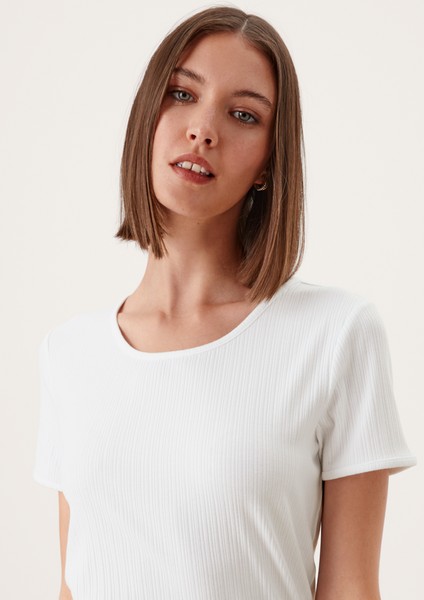 Damen Shirts & Tops | T-Shirt mit Schnürung - FD04464