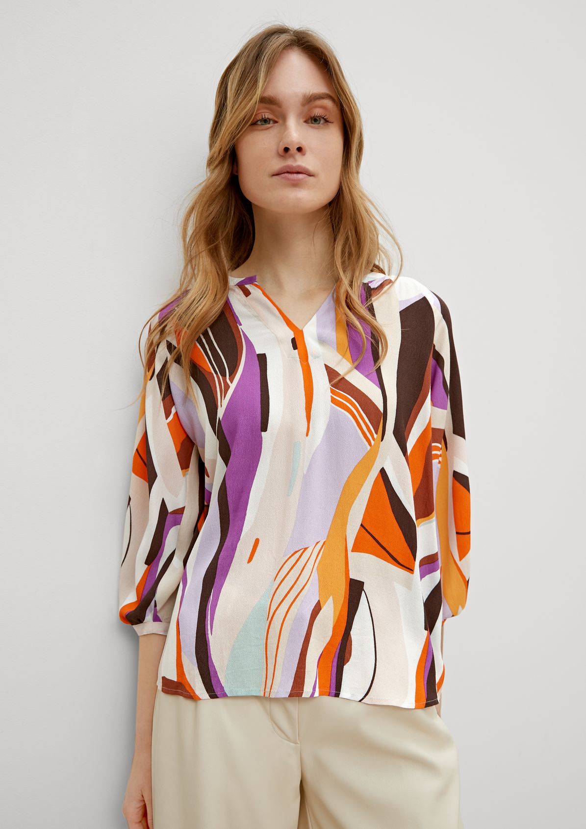 Tunic blouse with 3/4-length sleeves from comma