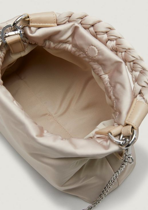 Satin bag with a braided handle from comma