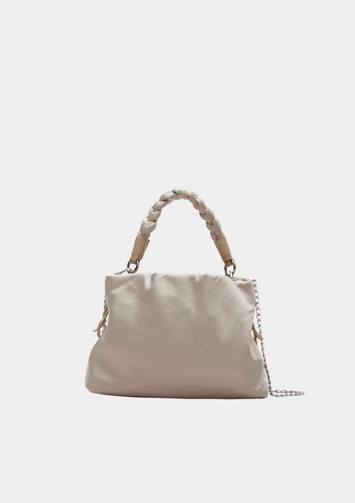 Satin bag with a braided handle from comma