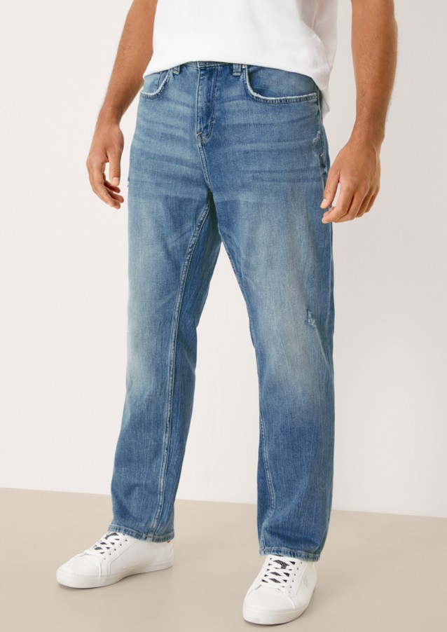 Men Big Sizes | Relaxed: straight leg jeans with distressed effects - NM74667
