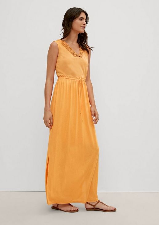 Maxi dress with crocheted lace from comma